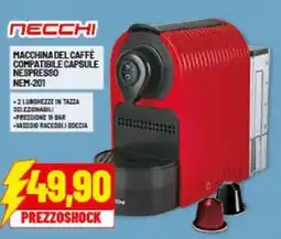 Risparmio Casa Macchina del caffè compatibile capsule nespresso NEM-201 offerta