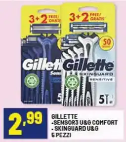 Risparmio Casa Gillette sensor3 u&g comfort, skinguard u&g offerta
