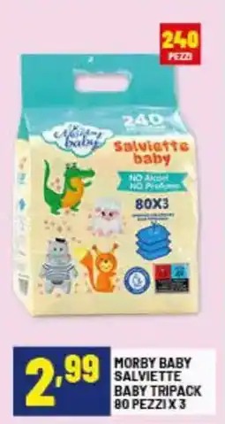 Risparmio Casa Morby baby salviette baby tripack offerta