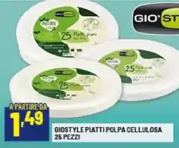 Risparmio Casa Giostyle piatti polpa cellulosa offerta