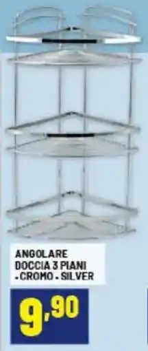 Risparmio Casa Angolare doccia 3 piani cromo, silver offerta
