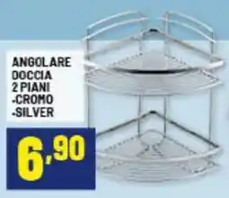 Risparmio Casa Angolare doccia 2 piani cromo, silver offerta
