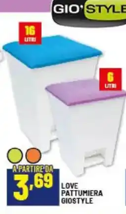 Risparmio Casa Love pattumiera giostyle offerta