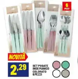 Risparmio Casa Set posate inox manico colorato offerta