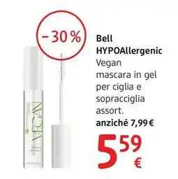 dm drogerie markt Bell HYPOAllergenic Vegan mascara in gel per ciglia e sopracciglia offerta