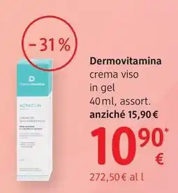 dm drogerie markt Dermovitamina crema viso in gel offerta