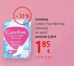 dm drogerie markt Carefree Cotton Feel Normal salvaslip offerta