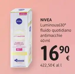 dm drogerie markt NIVEA Luminous630° fluido quotidiano antimacchie offerta