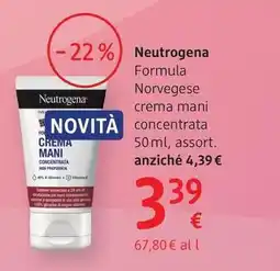 dm drogerie markt Neutrogena Formula Norvegese crema mani concentrata offerta