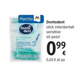 dm drogerie markt Dontodent stick interdentali sensitive offerta
