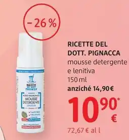 dm drogerie markt RICETTE DEL DOTT. PIGNACCA mousse detergente e lenitiva offerta