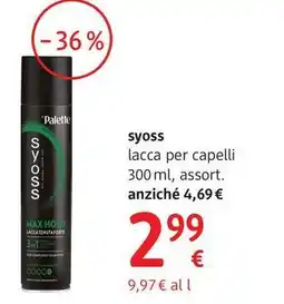 dm drogerie markt syoss lacca per capelli offerta