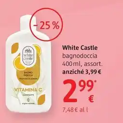 dm drogerie markt White Castle bagnodoccia offerta