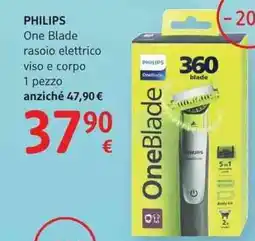 dm drogerie markt PHILIPS One Blade rasoio elettrico viso e corpo offerta