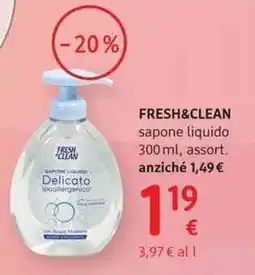 dm drogerie markt FRESH&CLEAN sapone liquido offerta