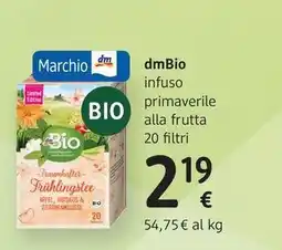 dm drogerie markt dmBio infuso primaverile alla frutta offerta