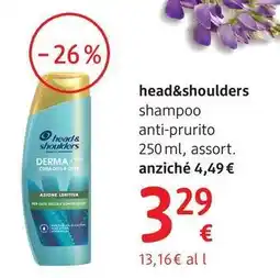 dm drogerie markt head&shoulders shampoo anti-prurito offerta