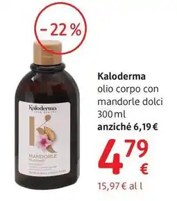 dm drogerie markt Kaloderma olio corpo con mandorle dolci offerta