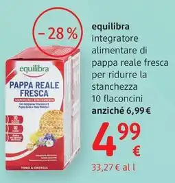 dm drogerie markt equilibra integratore alimentare di pappa reale fresca per ridurre la stanchezza offerta