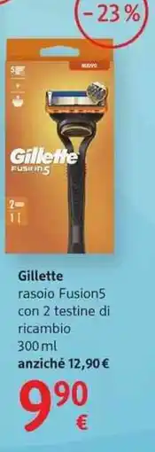 dm drogerie markt Gillette rasoio Fusion5 con 2 testine di ricambio offerta