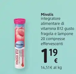 dm drogerie markt Mivolis integratore alimentare di vitamina B12 gusto fragola e lampone offerta