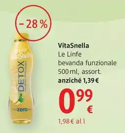 dm drogerie markt VitaSnella Le Linfe bevanda funzionale offerta