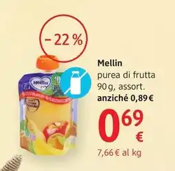 dm drogerie markt Mellin purea di frutta offerta