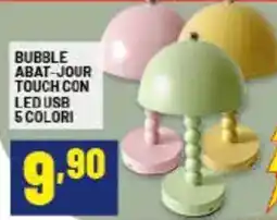 Risparmio Casa Bubble abat-jour touch con led usb 5 colori offerta