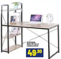 Risparmio Casa Scrivania noce metallo offerta
