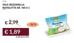 Prezzemolo e Vitale Sole mozzarella nuvoletta offerta