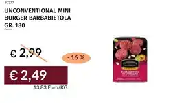 Prezzemolo e Vitale Unconventional mini burger barbabietola offerta