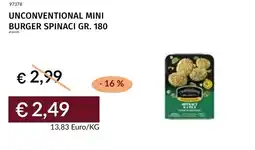 Prezzemolo e Vitale Unconventional mini burger spinaci offerta