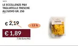 Prezzemolo e Vitale Le eccellenze p&v tagliatelle fresche all'uovo offerta