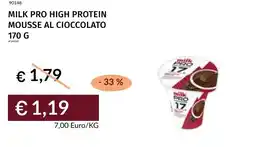 Prezzemolo e Vitale Milk pro high protein mousse al cioccolato offerta