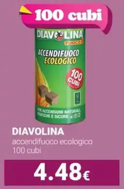 Tigotà DIAVOLINA accendifuoco ecologico 100 cubi offerta