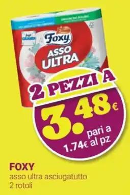 Tigotà FOXY asso ultra asciugatutto 2 rotoli offerta