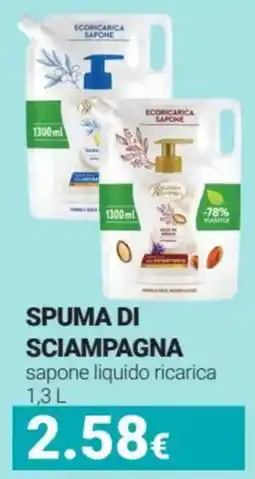 Tigotà SPUMA DI SCIAMPAGNA sapone liquido ricarica offerta