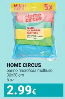 Tigotà HOME CIRCUS panno microfibra multiuso 30x30 cm offerta