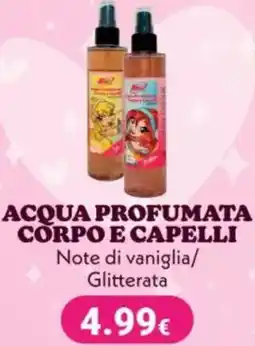 Tigotà ACQUA PROFUMATA CORPO E CAPELLI Note di vaniglia/ Glitterata offerta