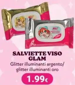 Tigotà SALVIETTE VISO GLAM Glitter illuminanti argento/ glitter illuminanti oro offerta
