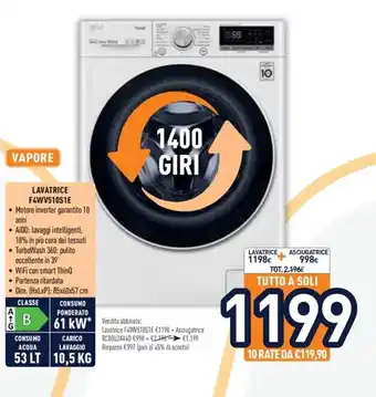 Unieuro Lavatrice F4WV510S1E offerta