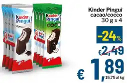 Qui Discount Kinder Pingui cacao/cocco offerta