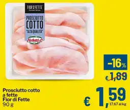 Qui Discount Prosciutto cotto a fette Fior di Fette offerta