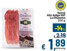 Qui Discount Speck Alto Adige IGP La Dispensa offerta