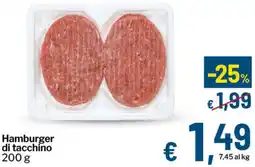 Qui Discount Hamburger di tacchino offerta