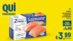 Qui Discount Filetti di salmone surgelato porzionato offerta