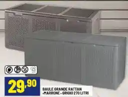 Risparmio Casa Baule grande rattan marrone grigio offerta