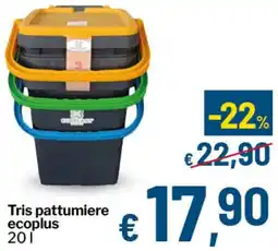 Qui Discount Tris pattumiere ecoplus offerta