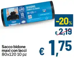 Qui Discount Sacco bidone maxi con lacci offerta