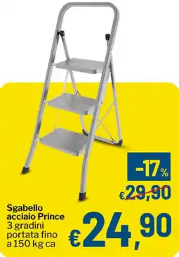 Qui Discount Sgabello acciaio Prince offerta